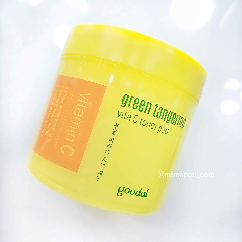 グリーンタンジェリン ビタCダークスポットケアパッド/goodal/トナーパッドを使ったクチコミ（1枚目）