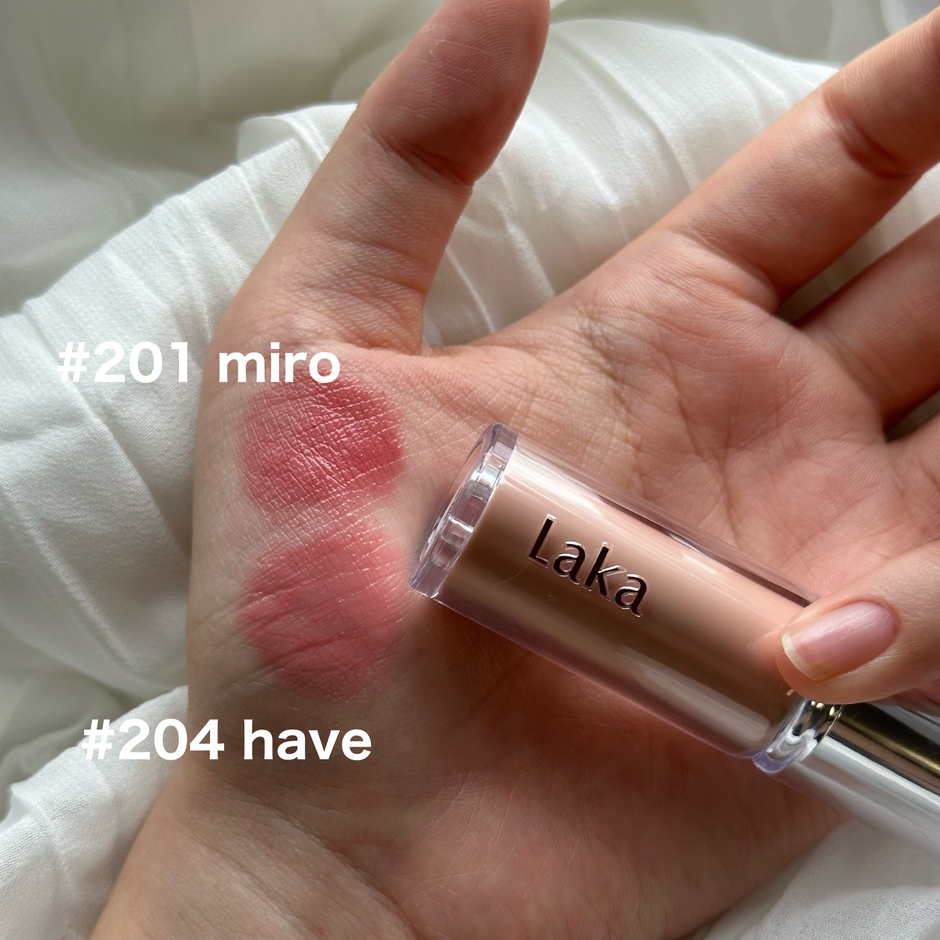 ボンディンググロウリップスティック/Laka/口紅を使ったクチコミ（2枚目）