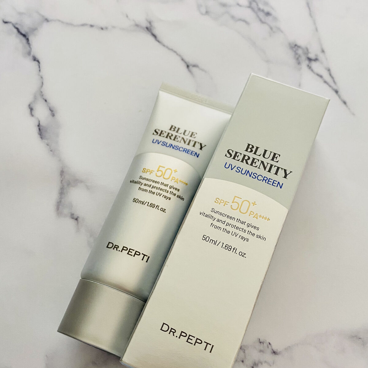 ブルーセレニティーUVサンスクリーン/DR.PEPTI/日焼け止めクリームを使ったクチコミ（3枚目）