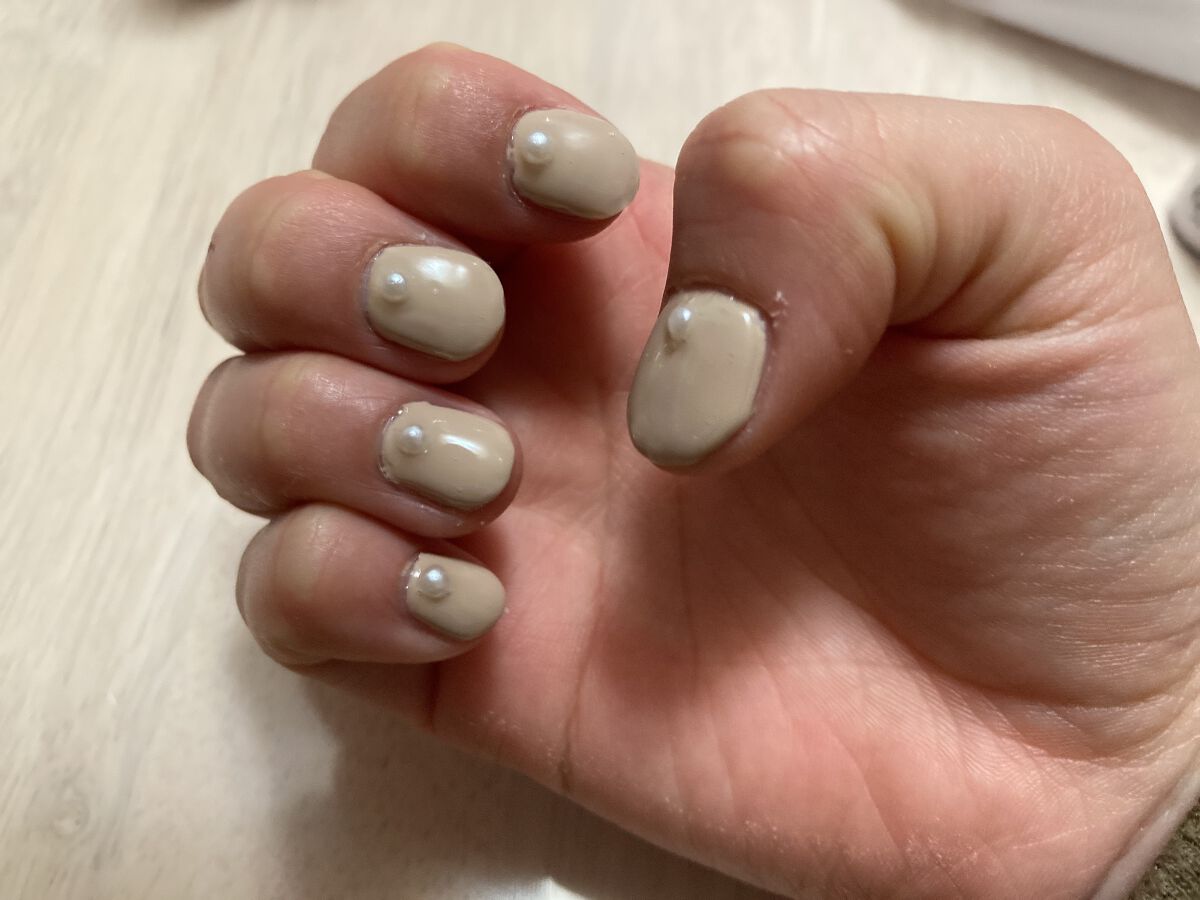 BRG ジェルネイル 15 ベージュ/DAISO/ジェルネイルを使ったクチコミ（2枚目）