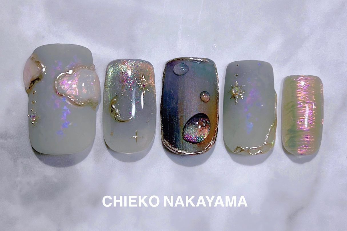 なかやまちえこ on LIPS 「ゆめかわ×ニュアンス💅⠀⠀こちらのデザインは、2/13のTAT..」(6枚目)