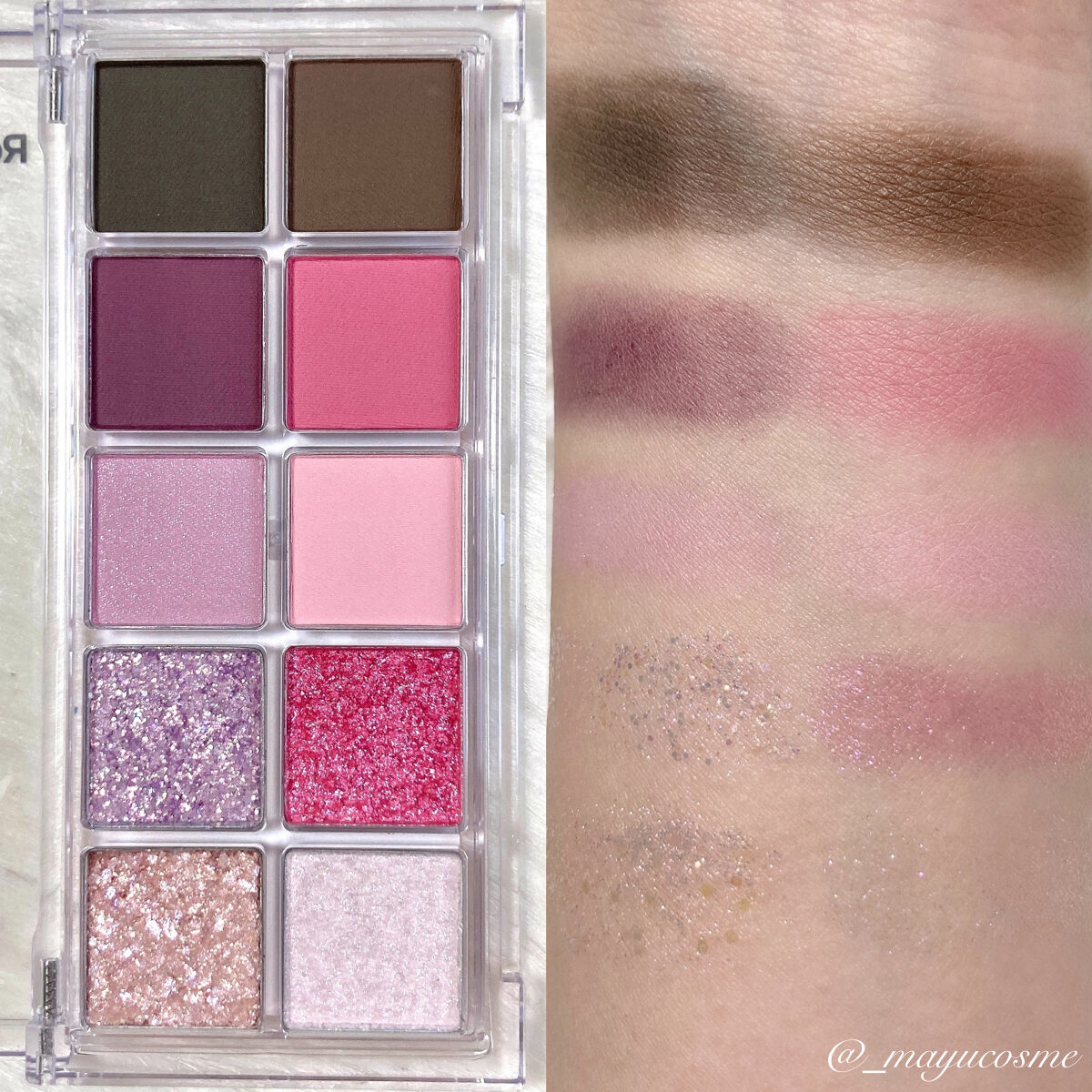シーズナルブレンディングアイシャドウパレット 03 Re_Play Pink/Peach C/アイシャドウパレットを使ったクチコミ（2枚目）