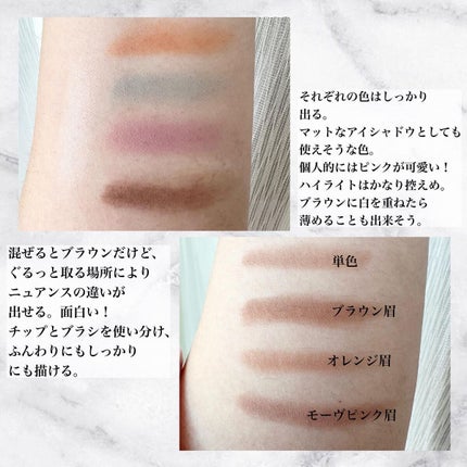 カラーブレンドアイブローマルチパレット/ディエム クルール/パウダーアイブロウを使ったクチコミ(3枚目)