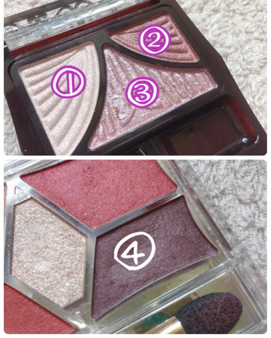 ジューシーピュアアイズ/キャンメイク/アイシャドウパレットを使ったクチコミ（2枚目）