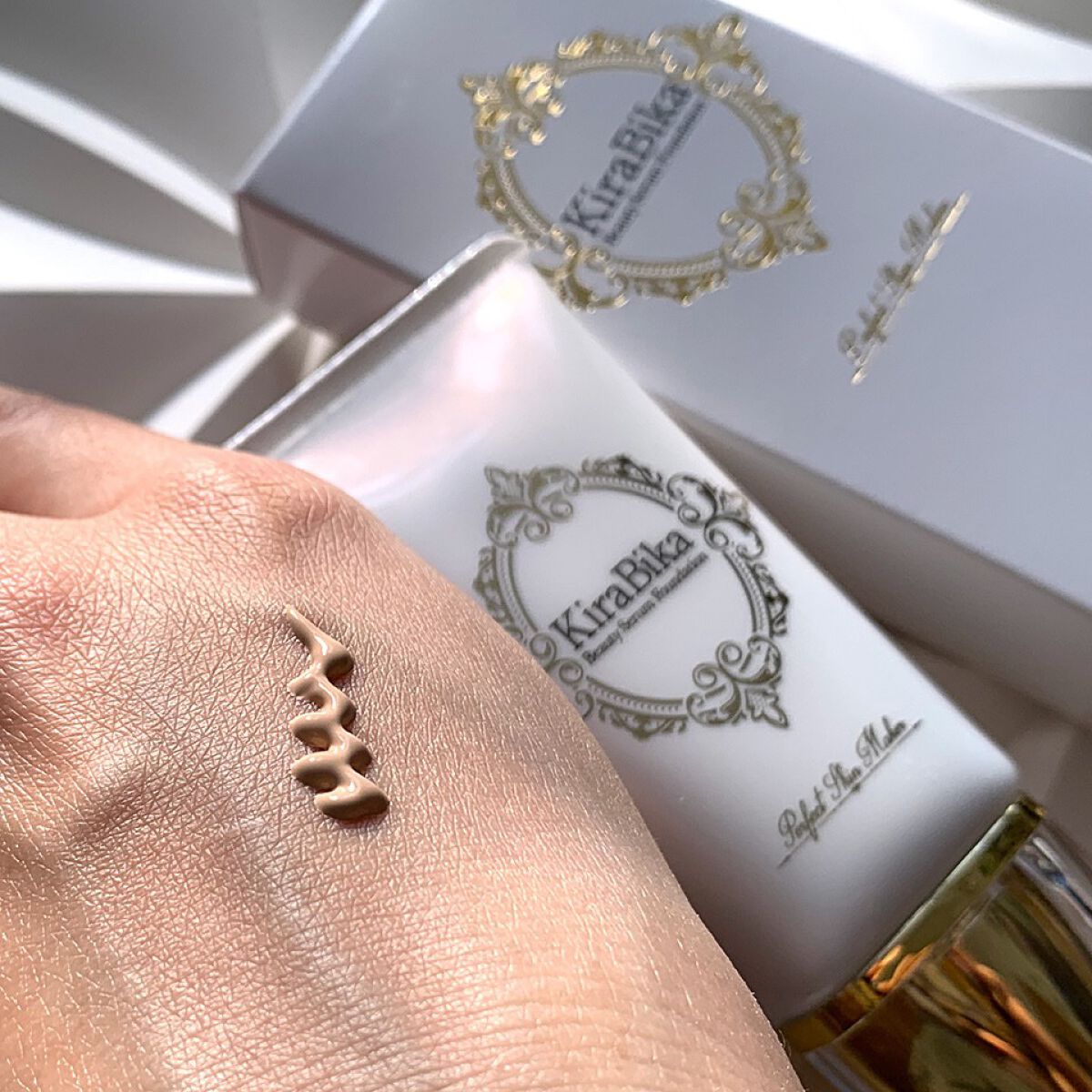 きらびか ビューティーセラムファンデーション/KiraBika/リキッドファンデーションを使ったクチコミ(4枚目)