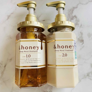 ディープモイスト シャンプー1.0／ヘアトリートメント2.0/&honey/シャンプー・コンディショナーを使ったクチコミ（1枚目）