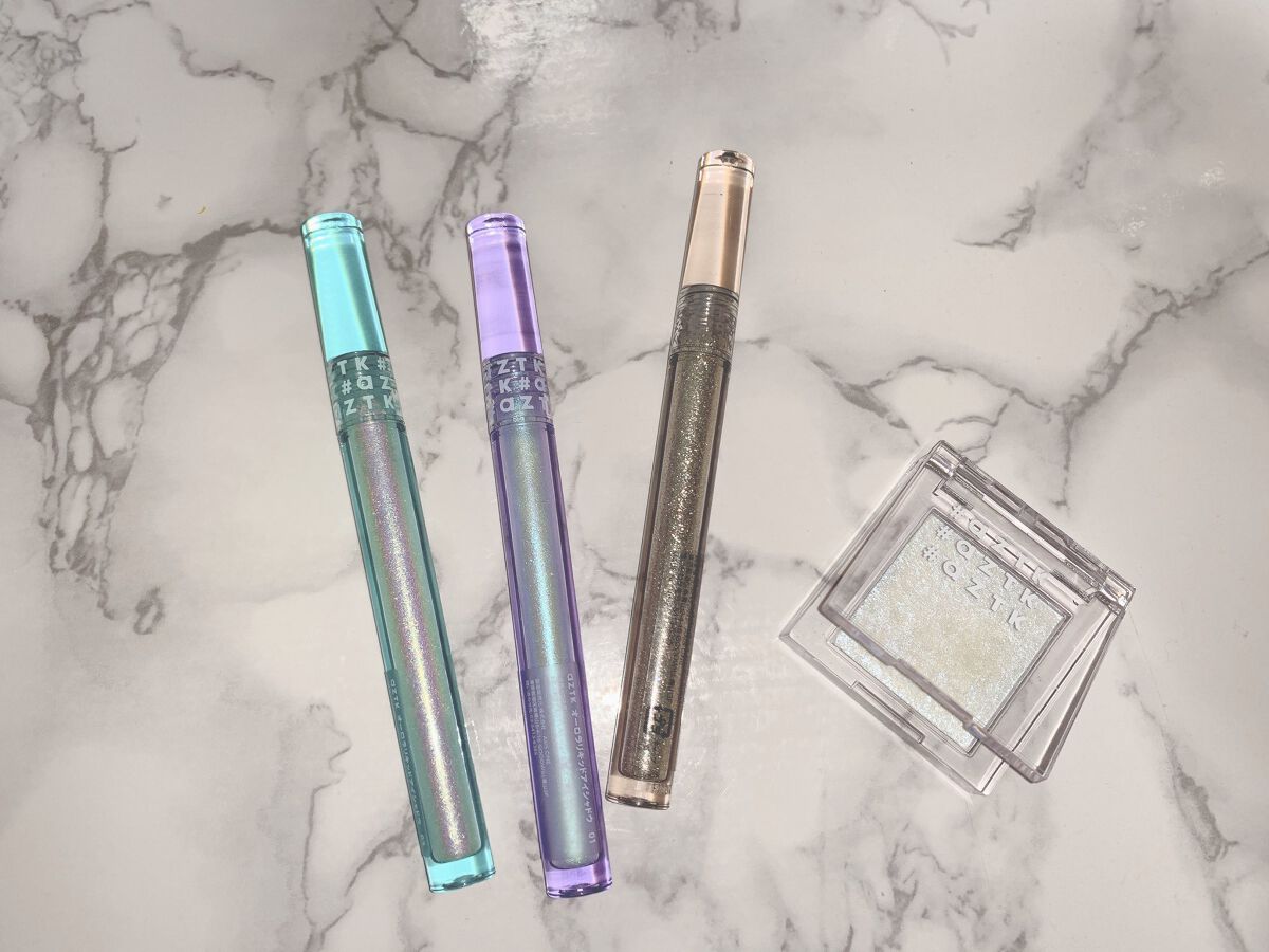 グリッターリキッドアイシャドウ G03 シャンパーニュスパークル/aZTK/リキッドアイシャドウを使ったクチコミ（2枚目）