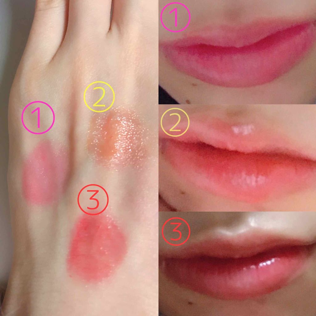 ラスティンググロスリップ/CEZANNE/口紅を使ったクチコミ（3枚目）