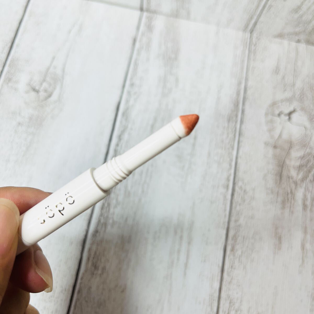 パウダー&ライナー 07 ピーチラムネ/sopo/スティックアイシャドウを使ったクチコミ（3枚目）