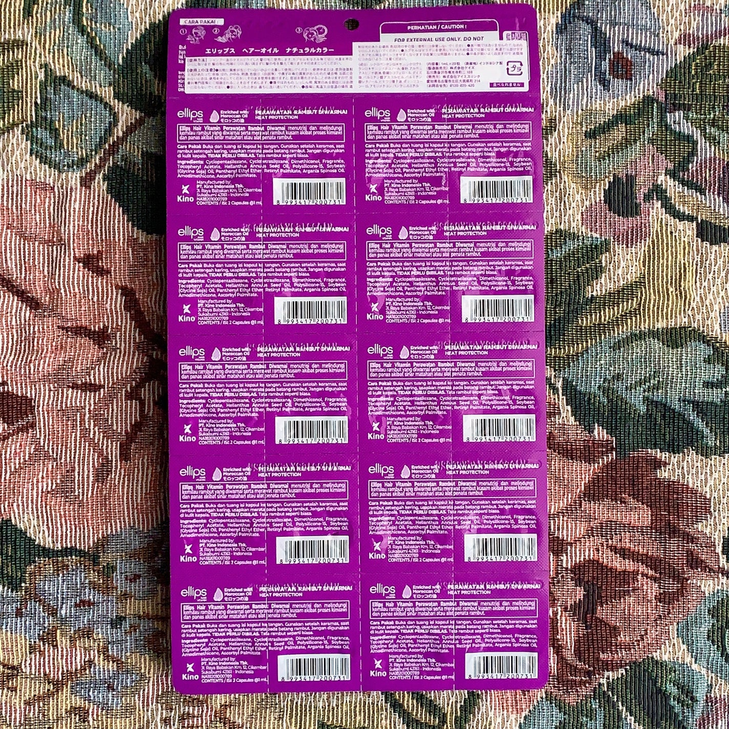 ヘアーオイル シートタイプ20粒【ナチュラルカラー】/ellips/ヘアオイルを使ったクチコミ(2枚目)