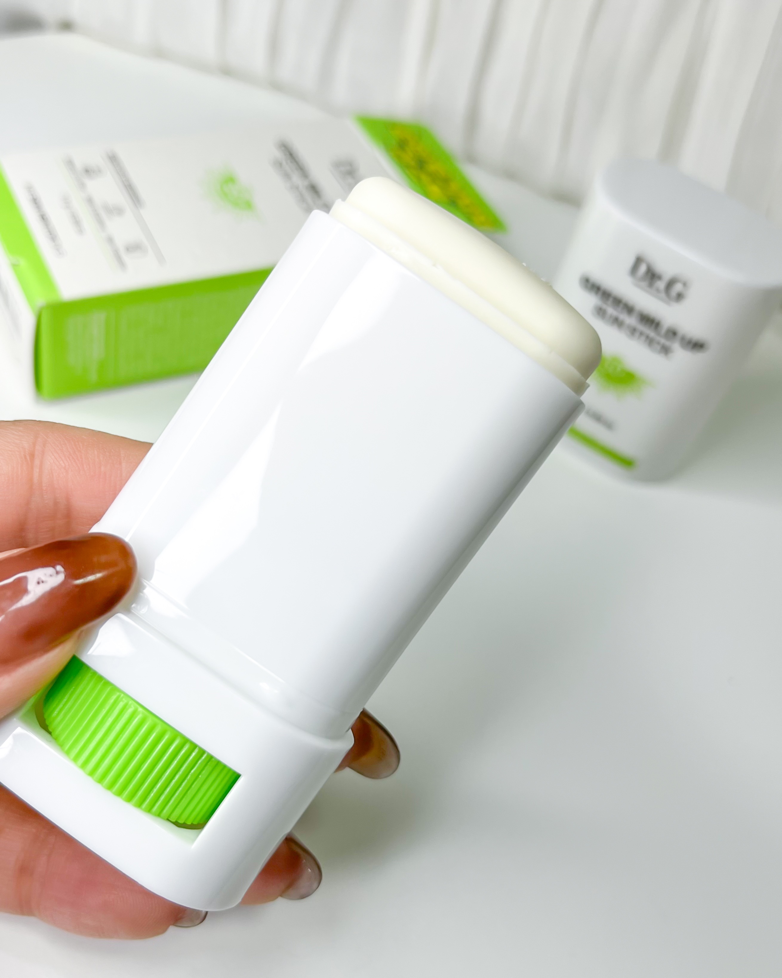 グリーンマイルドサンスティック SPF50+ PA++++/Dr.G/日焼け止めスティックを使ったクチコミ（2枚目）