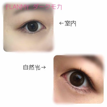 FLANMY ダークモカ

着色直系 13.8mm
DIA 14.5mm
BC 8.6mm

カラコンメモ📝
写真写り的にはいい感じ！もれる！！
でもやっぱりナチュラルではないかなぁ…
フチもくっきりあ