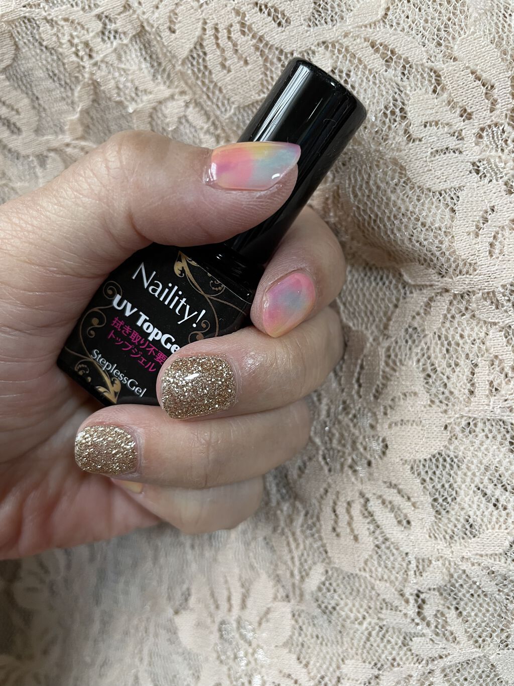 Naility！ ステップレスジェル UVトップジェル/Naility!/ジェルネイルを使ったクチコミ（2枚目）