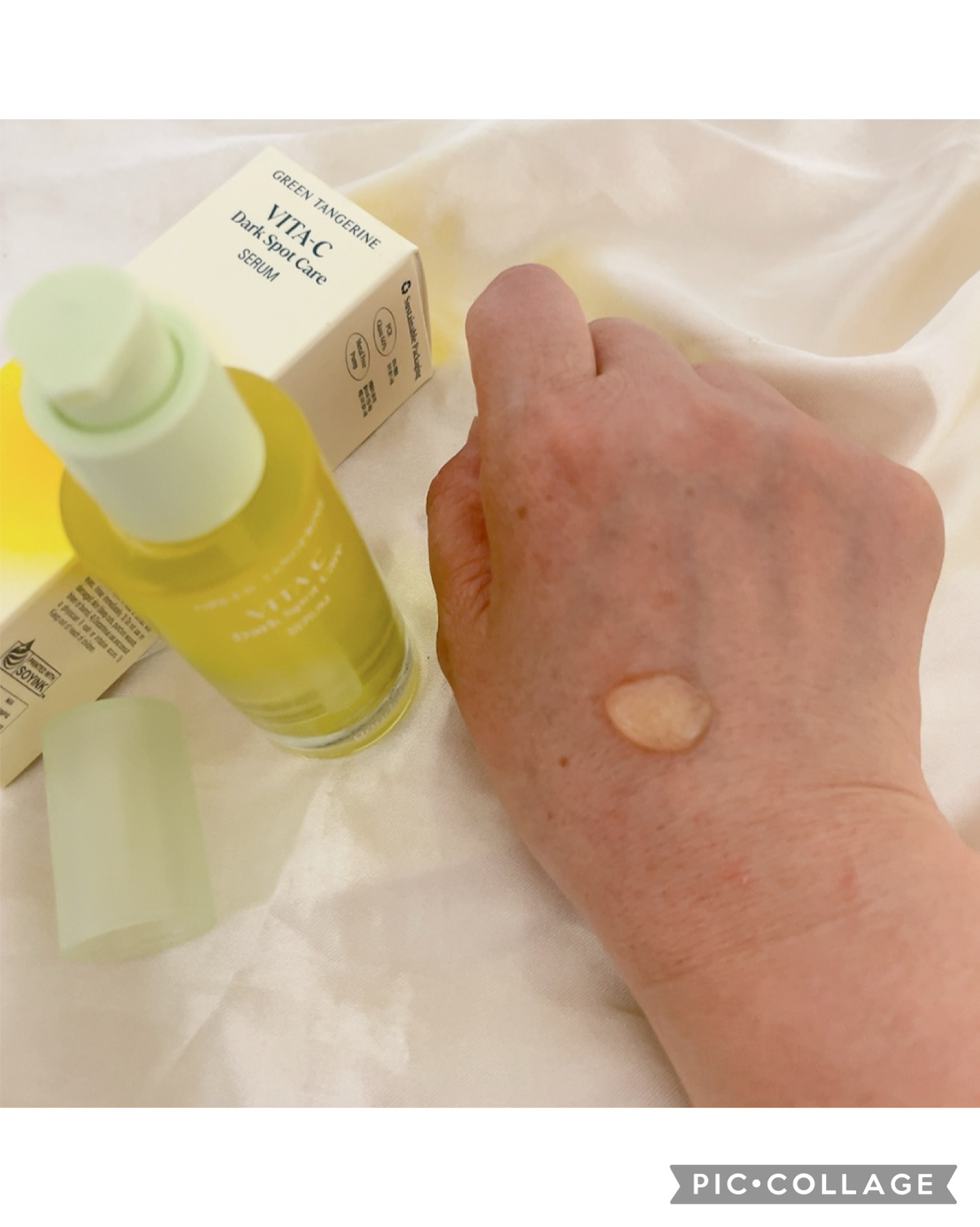 グリーンタンジェリン ビタC ダークスポットケアセラム/goodal/美容液を使ったクチコミ（2枚目）
