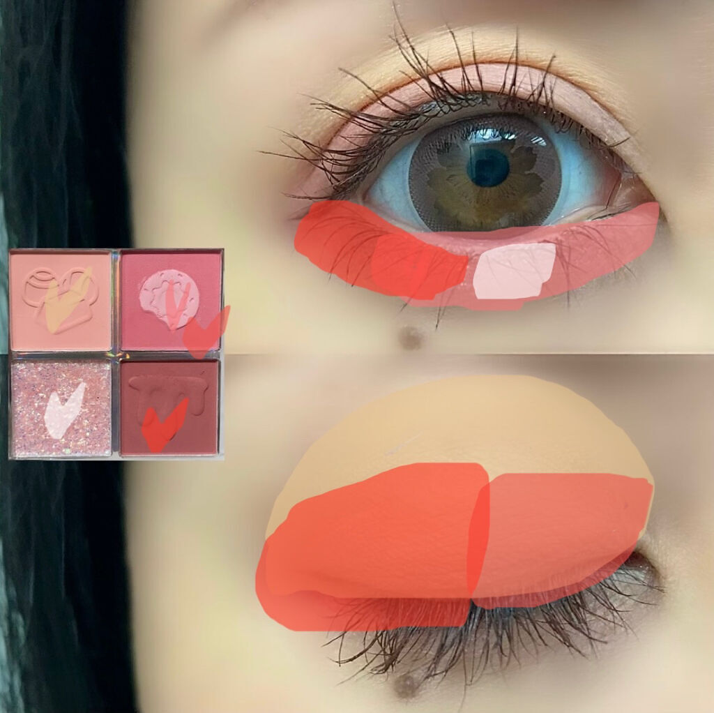 ZEESEAデザートコレクション４カラーアイシャドウパレット/ZEESEA/アイシャドウパレットを使ったクチコミ（3枚目）