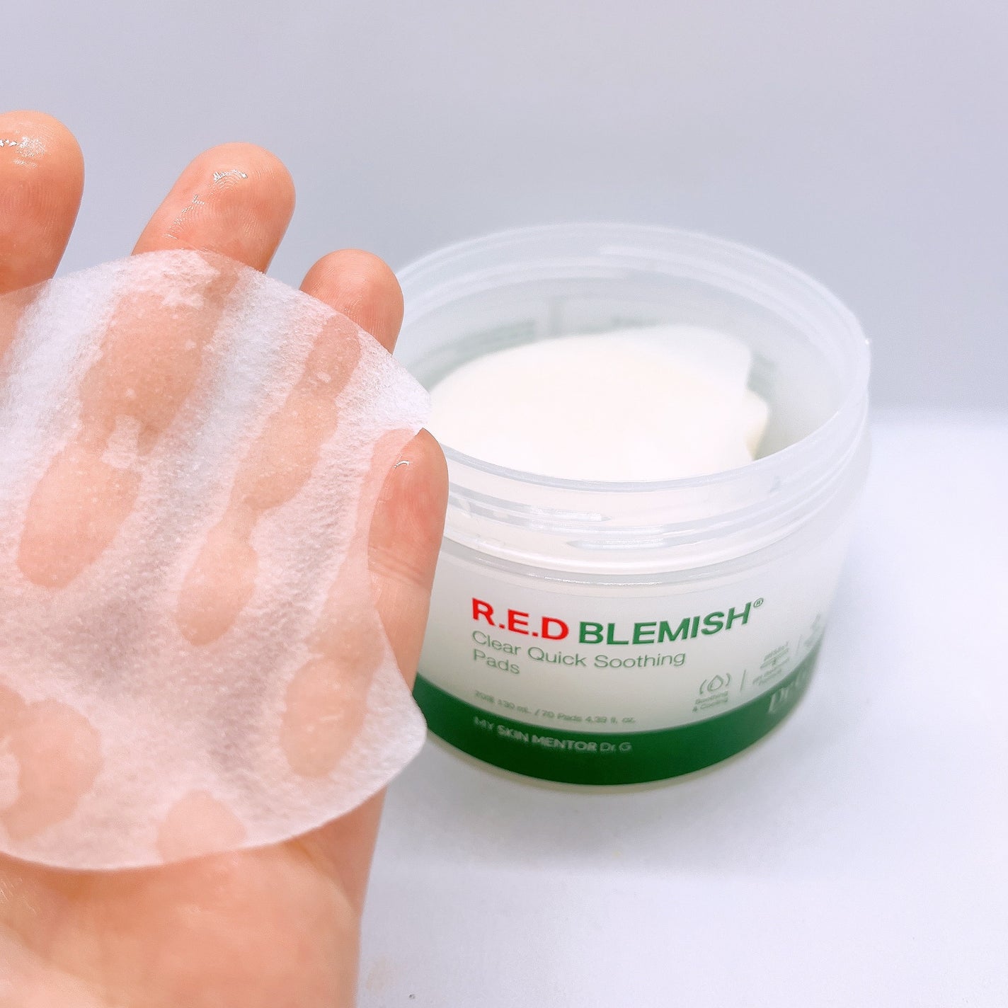 レッドブレミッシュクリアクイックスージングパック/Dr.G/拭き取り化粧水を使ったクチコミ(5枚目)