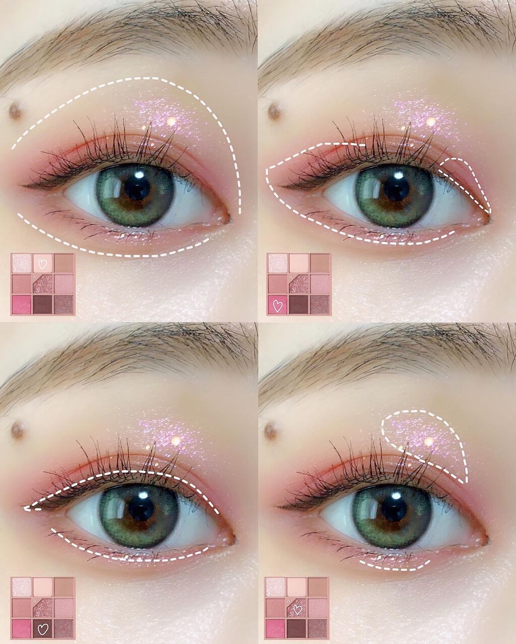 グリッターペディアアイパレット/unleashia/アイシャドウパレットを使ったクチコミ(2枚目)