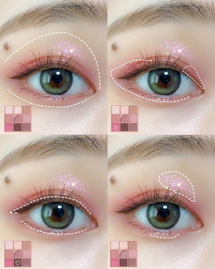 グリッターペディアアイパレット/unleashia/アイシャドウパレットを使ったクチコミ(2枚目)