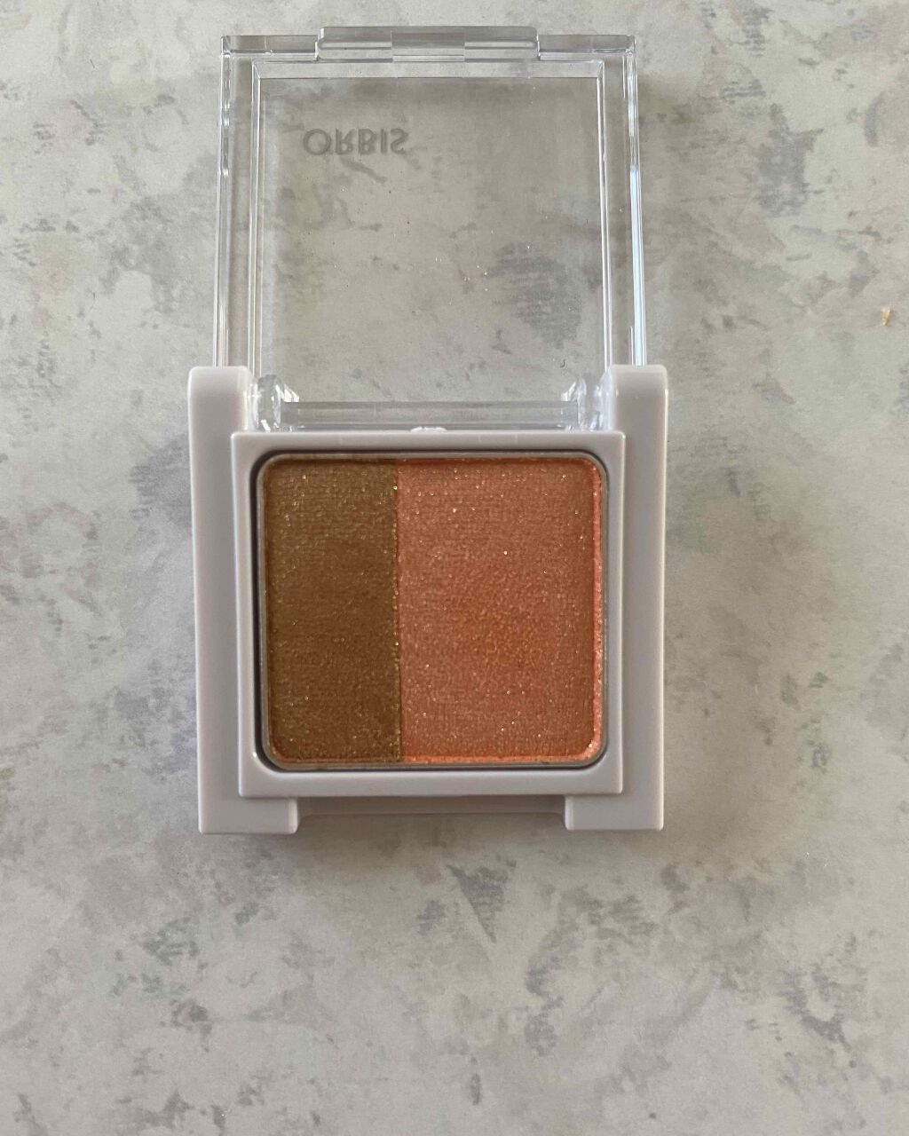 ツイングラデーションアイカラー オレンジプラリネ/オルビス/アイシャドウパレットを使ったクチコミ（2枚目）