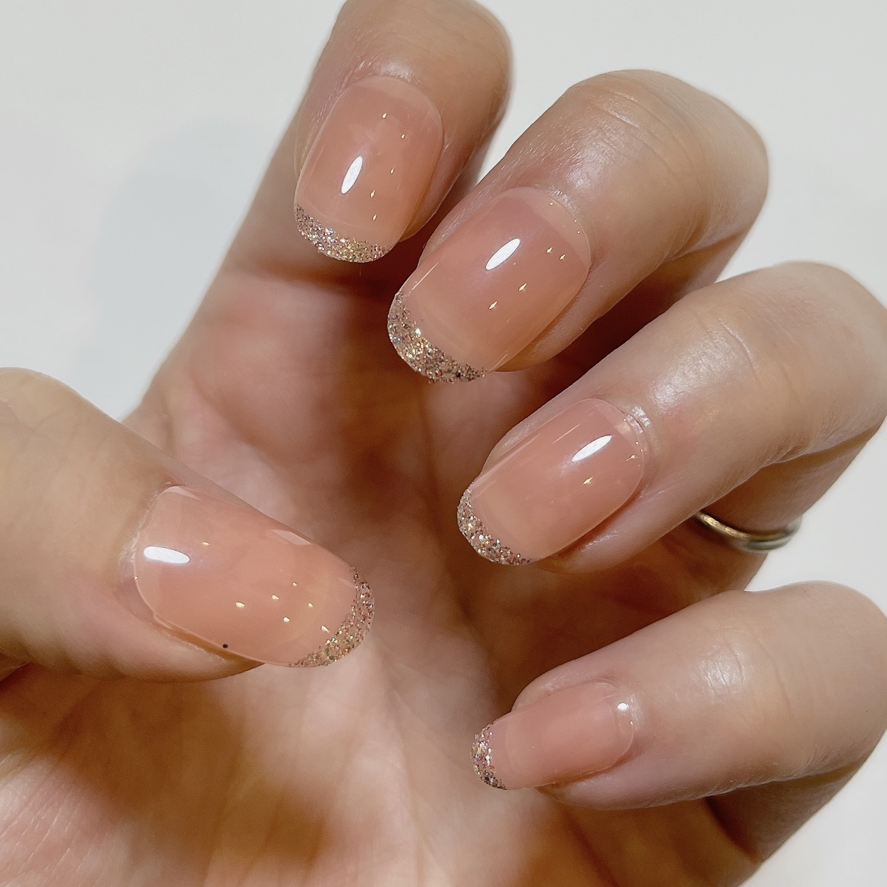 ネイルチップ（ハンド） フレンチベビーピンク/DAISO/ネイルチップ・パーツを使ったクチコミ（2枚目）