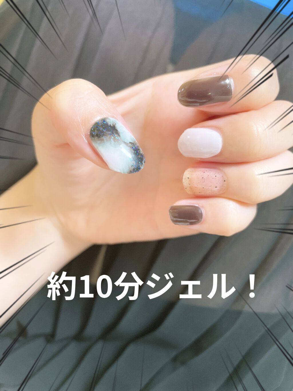 セミキュアジェルネイル（ハンド） ND-170 N Twilight (New Romance Collection)/ohora/ネイルシールを使ったクチコミ（1枚目）