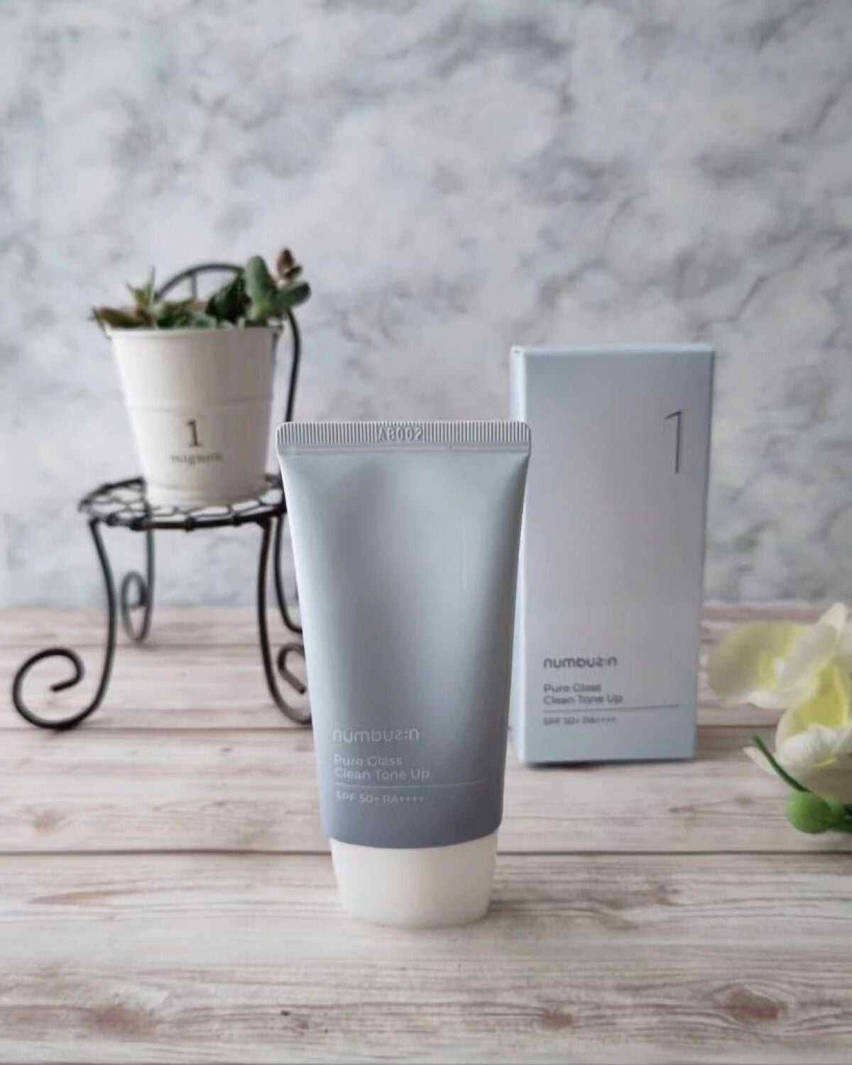 1番 ガラス玉トーンアップクリーム/numbuzin/日焼け止めクリームを使ったクチコミ(4枚目)