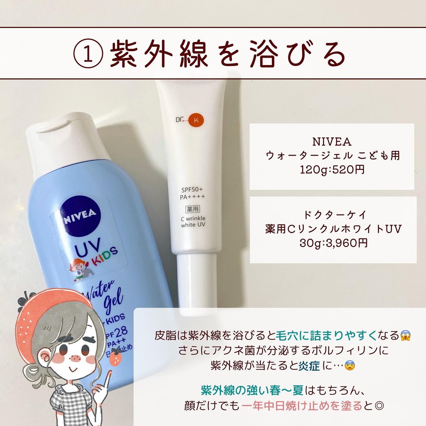 薬用CリンクルホワイトUV/ドクターケイ/日焼け止めクリームを使ったクチコミ（2枚目）