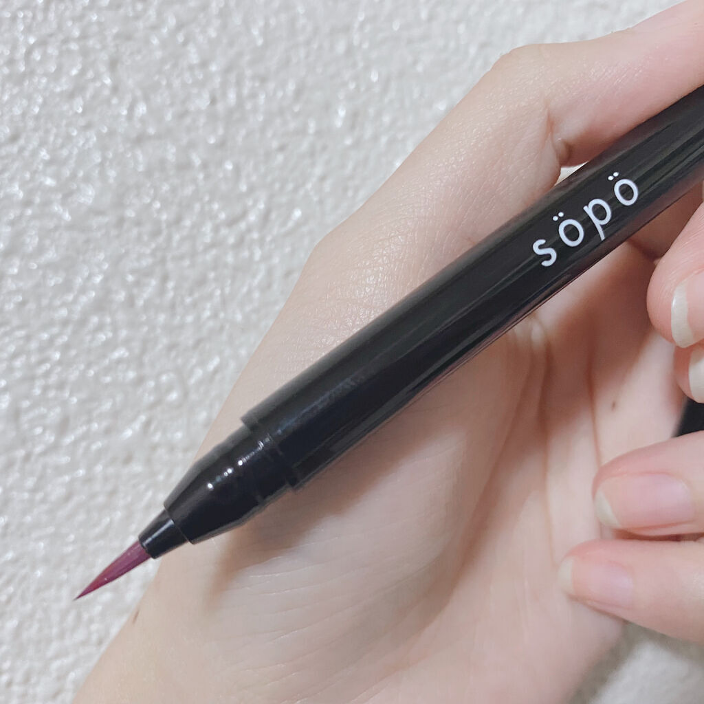 リキッドアイライナー 03 バーガンディ/sopo/リキッドアイライナーを使ったクチコミ（2枚目）