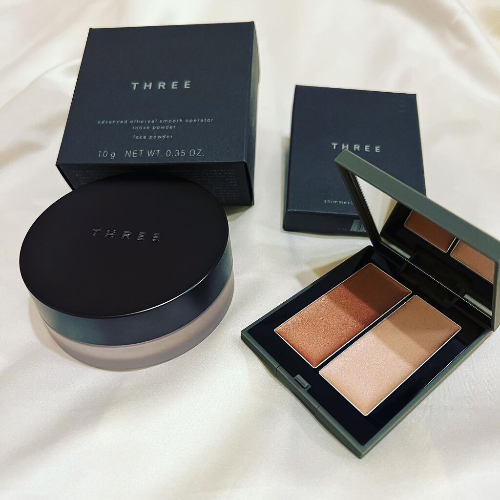 THREE シマリング グロー デュオ/THREE/クリームハイライトを使ったクチコミ（2枚目）