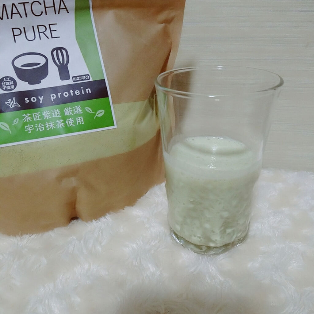 MATCHA PURE（プロテインパウダー）/ピュアパートナー/ソイプロテインを使ったクチコミ（3枚目）