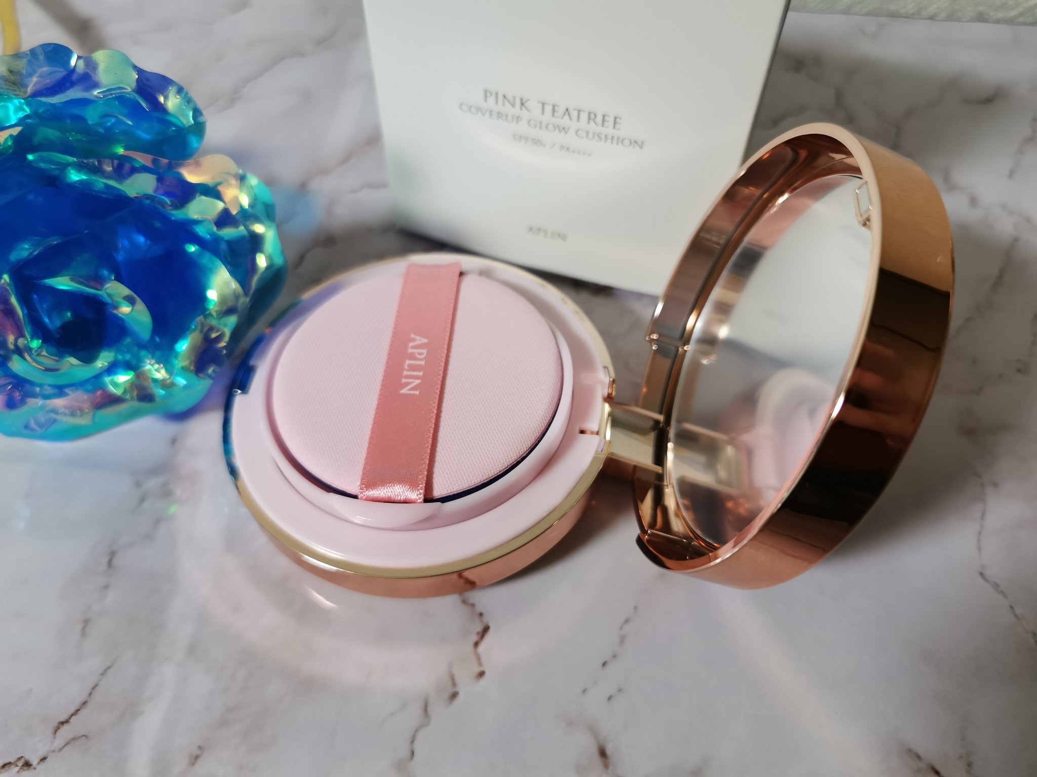 ピンクティーツリーカバーアップグロウクッション/APLIN/クッションファンデーションを使ったクチコミ（2枚目）