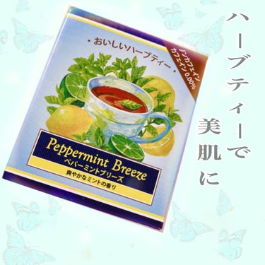 ハーブティーで美肌に✨

生活の木
おいしいハーブティー　ペパーミントブリーズ
爽やかなミントの香り🍃🍋

10パック入りです。

スーパーなどで気軽に購入できます。

ハーブ本来の