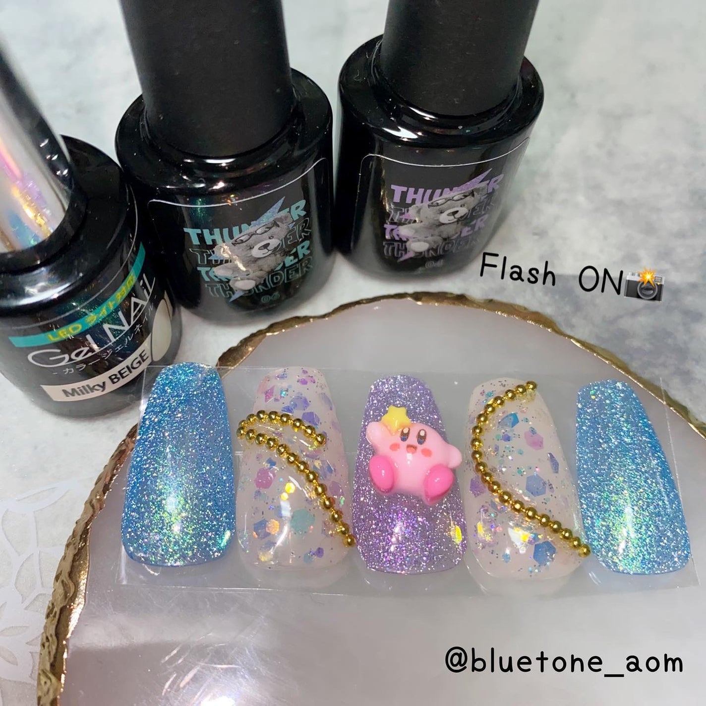 ジェルネイル(ライト対応)/セリア/ジェルネイルを使ったクチコミ(3枚目)