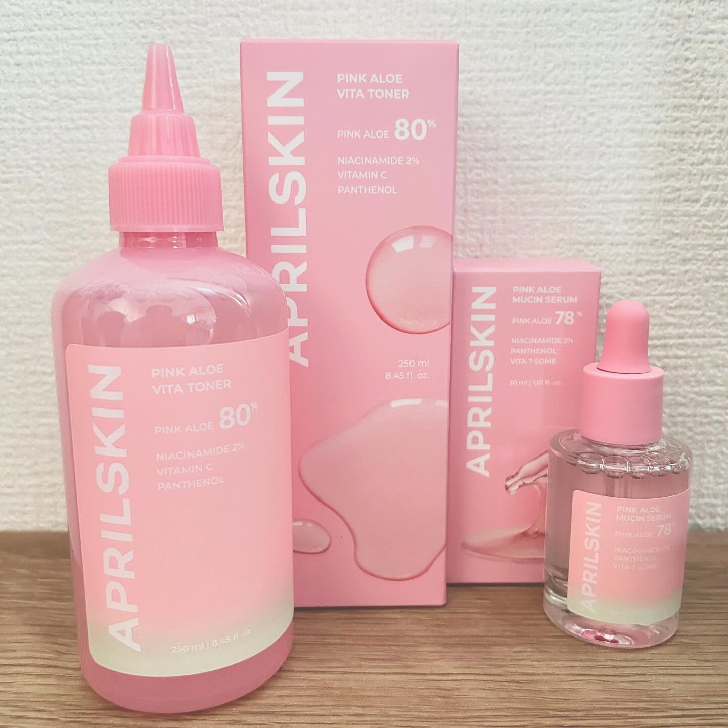 ピンクアロエビタトナー/APRILSKIN/化粧水を使ったクチコミ（1枚目）