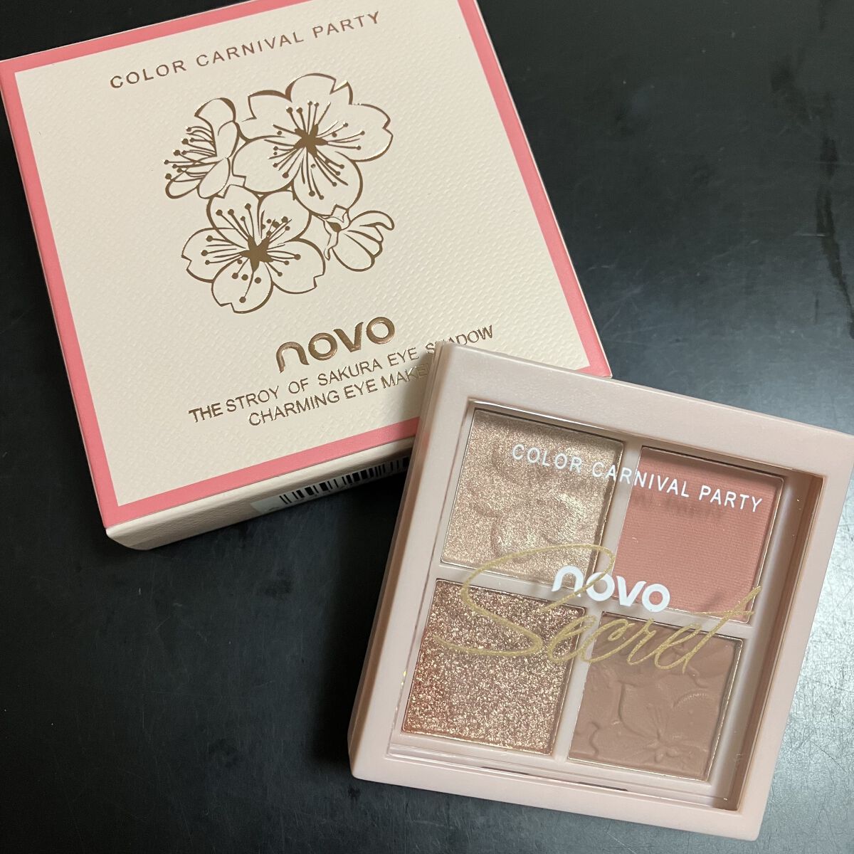  チェリーブロッサム 4色アイシャドウ/NOVO/アイシャドウパレットを使ったクチコミ（1枚目）