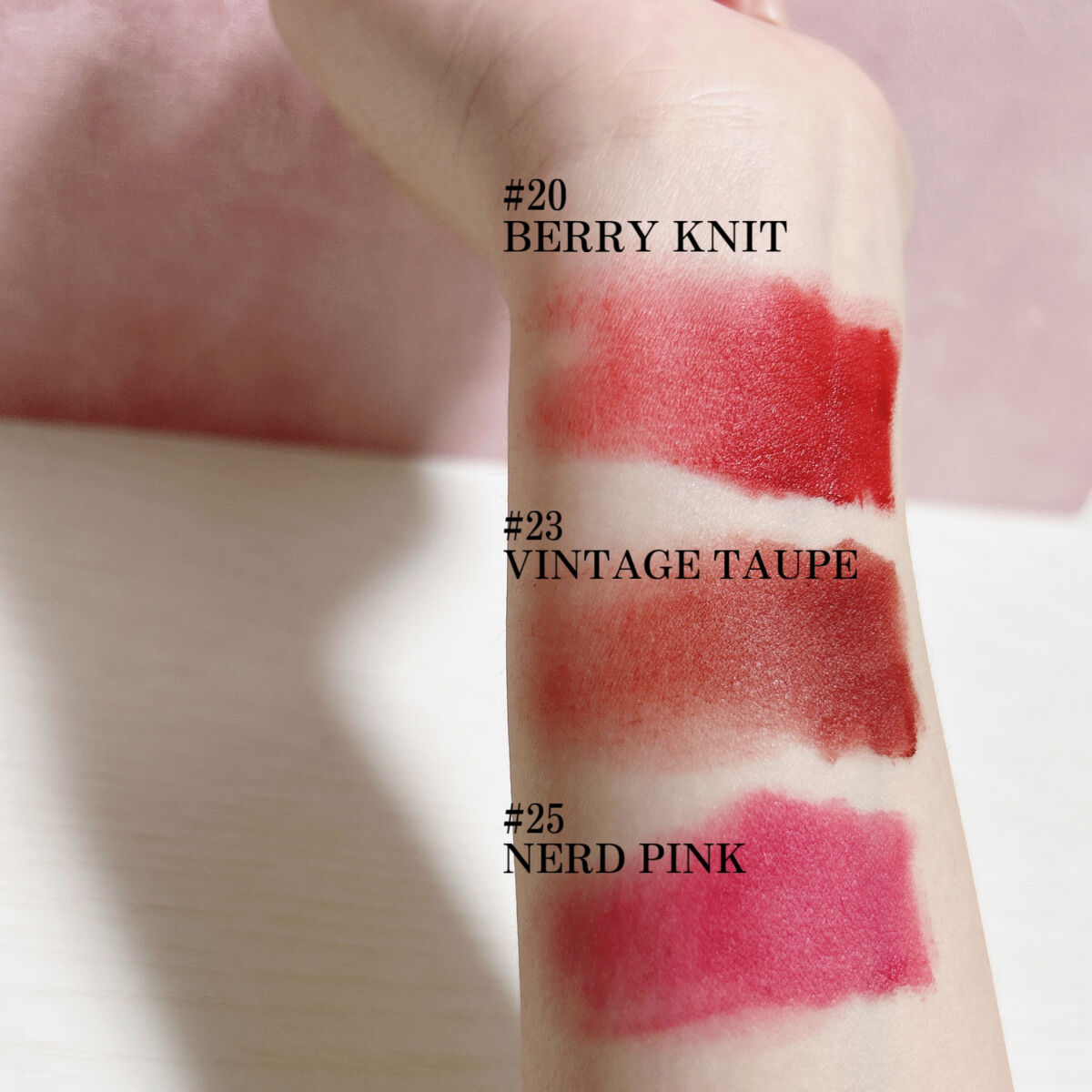 ゼロベルベットティント 20 ベリーニット(BERRY KNIT)/rom&nd/リップティントを使ったクチコミ（2枚目）