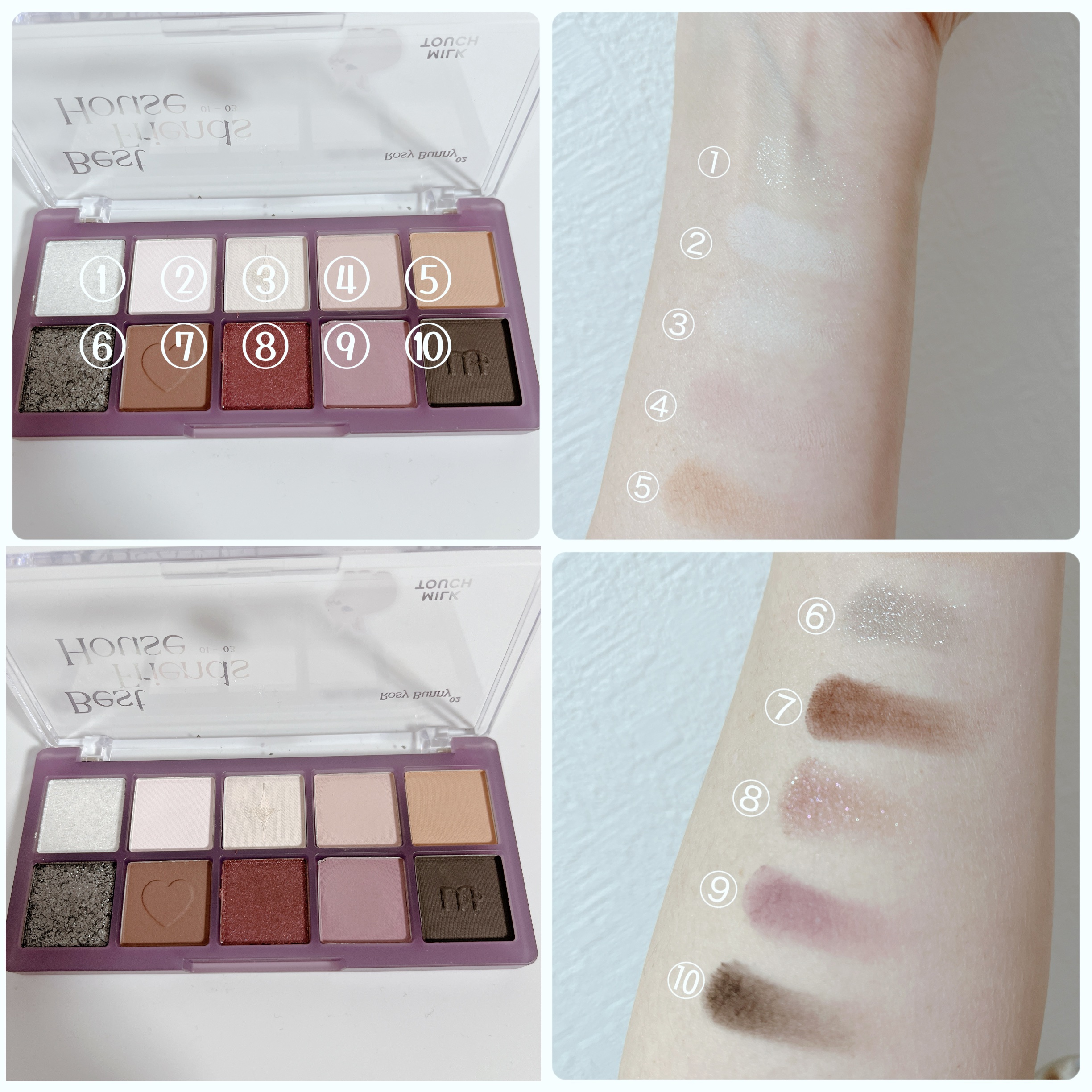 ビーマイベストフレンズハウスパレット/Milk Touch/アイシャドウパレットを使ったクチコミ（2枚目）