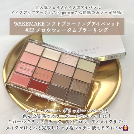 ソフトブラーリングアイパレット/wakemake/アイシャドウパレットを使ったクチコミ(2枚目)