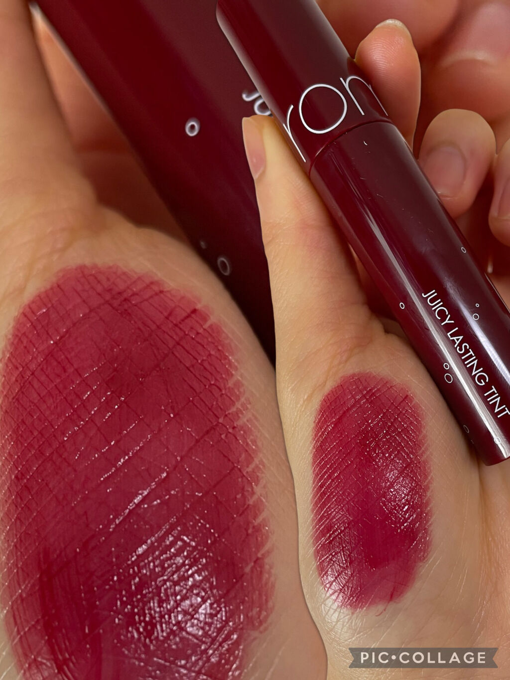 ジューシーラスティングティント/rom&nd/リップティントを使ったクチコミ（3枚目）