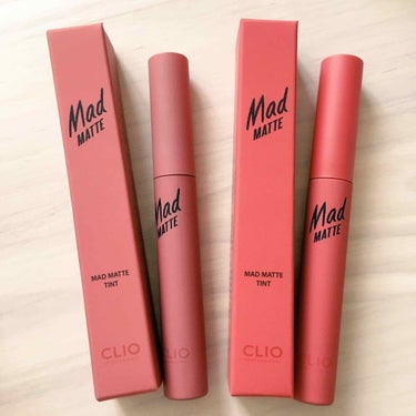 こんばんは！なちこです🌼✨

今回はお気に入りのティントのご紹介です💋

CLIO
◇MAD MATTE TINT◇
右） 07 ピーチムース
左）08 チャイティーラテ

名前の通りマットなタイプこテ