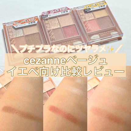 ベージュトーンアイシャドウ/CEZANNE/アイシャドウパレットを使ったクチコミ(1枚目)