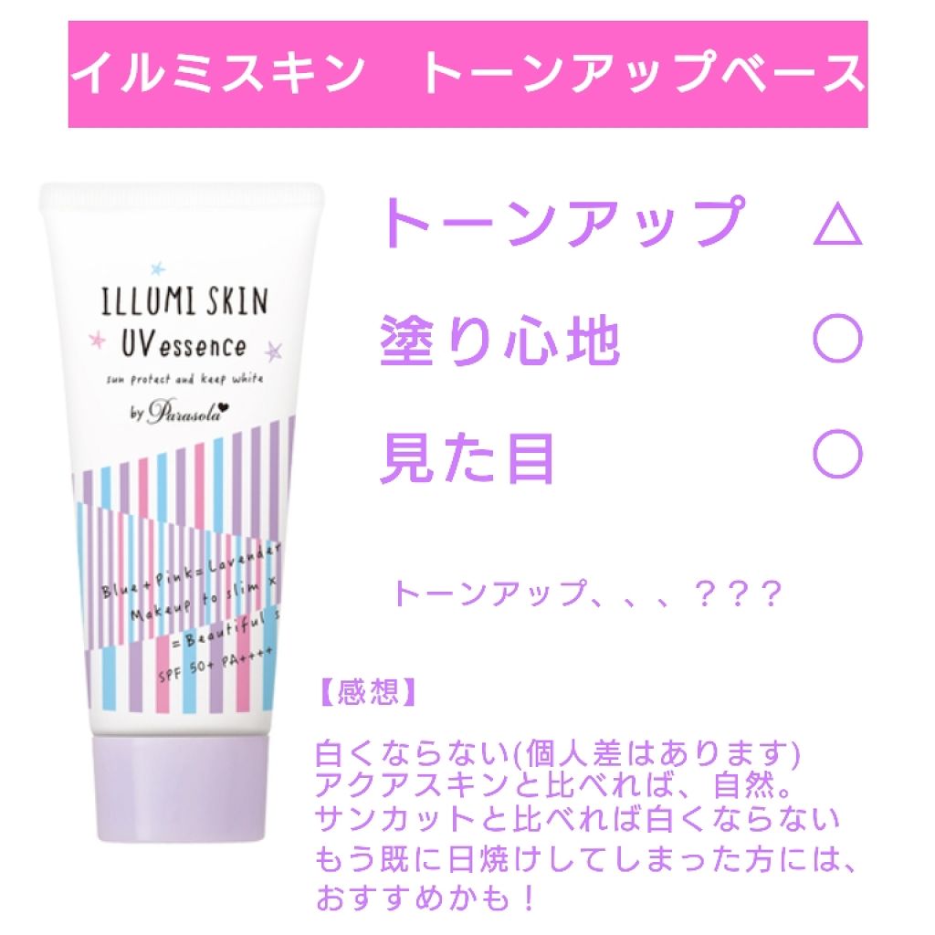 パラソーラ イルミスキンUVエッセンス(旧品)/パラソーラ/日焼け止め・UVケアを使ったクチコミ(4枚目)