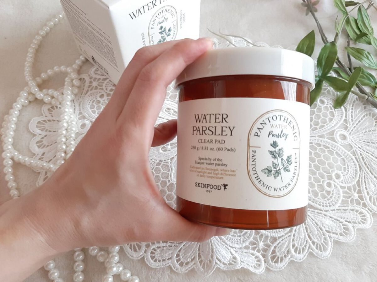 パントテン ウォーターパセリ クリアパッド/SKINFOOD/トナーパッドを使ったクチコミ（2枚目）