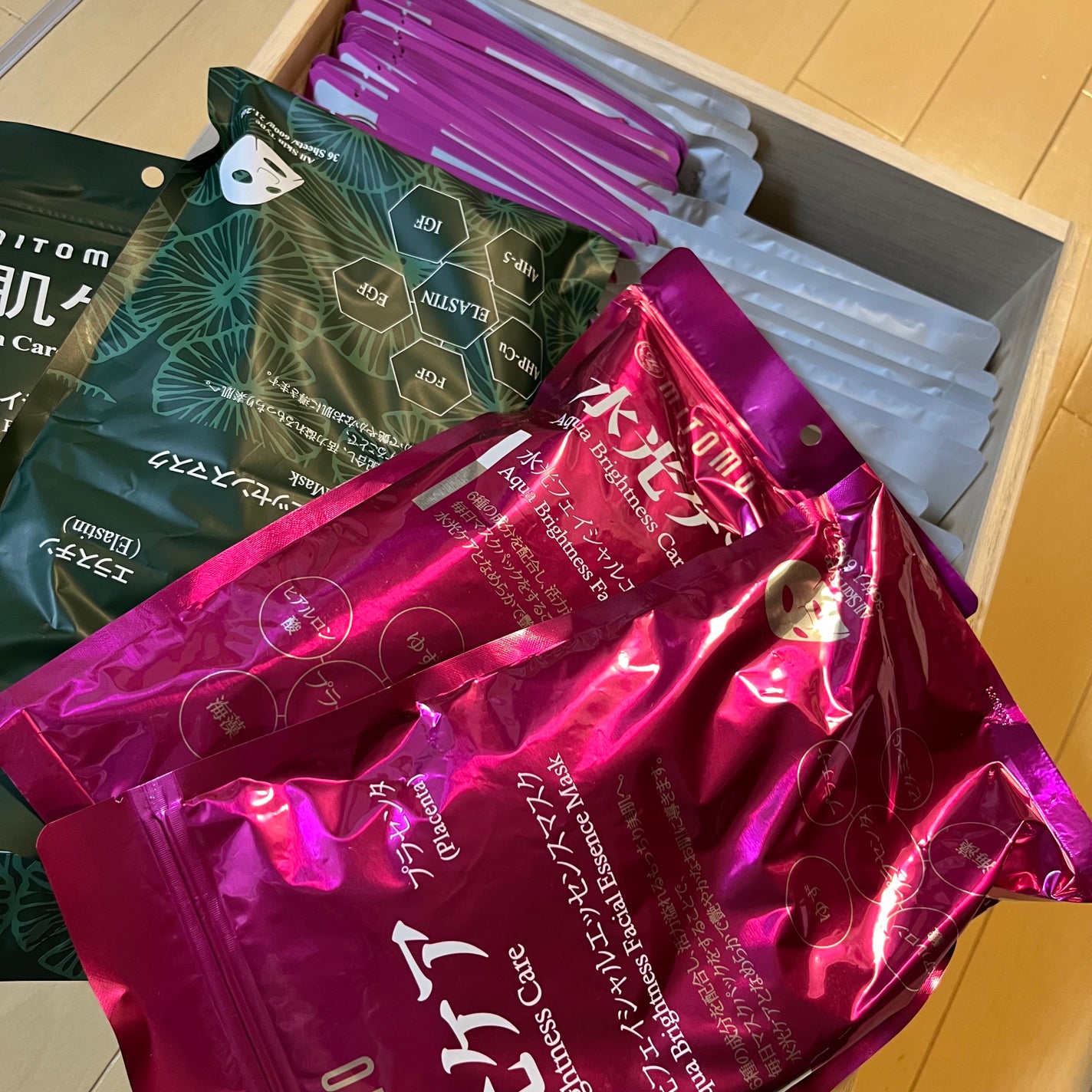 集中保湿福袋300枚/MITOMO/シートマスク・パックを使ったクチコミ(1枚目)