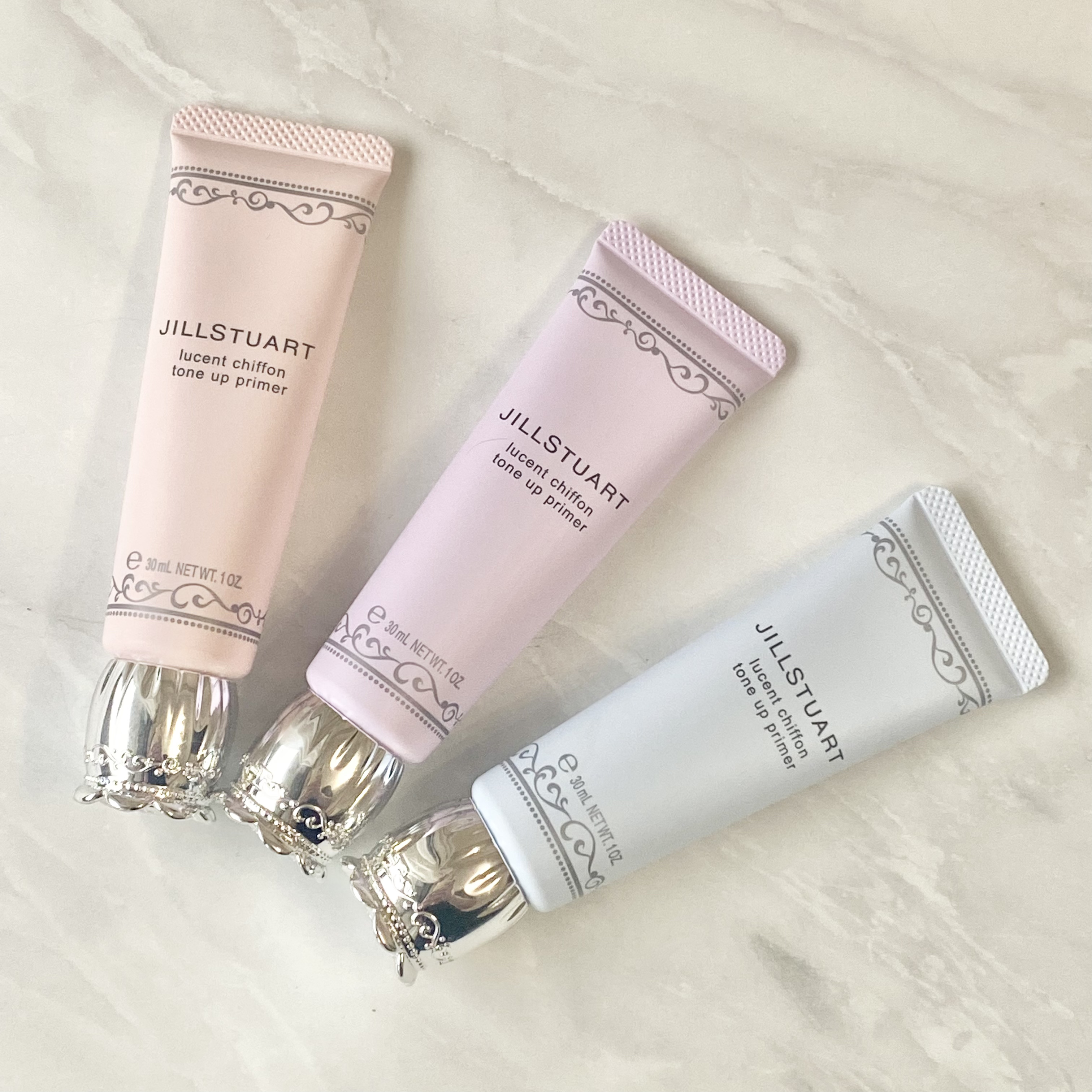 ジルスチュアート　ルーセントシフォン　トーンアップ プライマー 02 lacy veil/JILL STUART/化粧下地を使ったクチコミ（1枚目）
