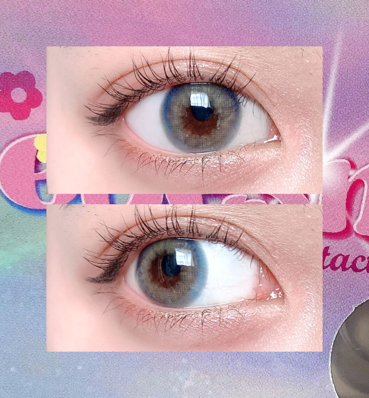 Marine Gray/eyesm/カラーコンタクトレンズを使ったクチコミ（3枚目）