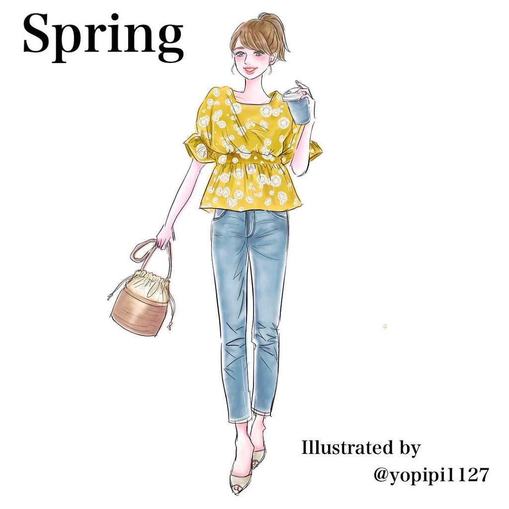 こりく@カラーアナリスト on LIPS 「Springコーディネートデニムスタイル編明るく鮮やかなトップ..」(1枚目)