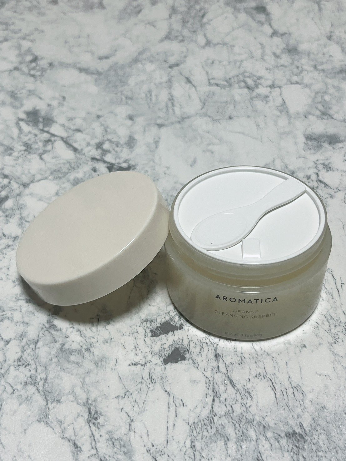 オレンジクレンジングシャーベット/AROMATICA/クレンジングバームを使ったクチコミ（2枚目）