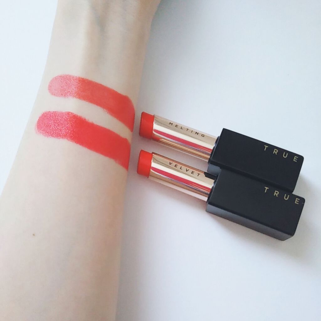 トゥルーベルベットリップスティック RD05 Red Melon/A’pieu/口紅を使ったクチコミ（2枚目）