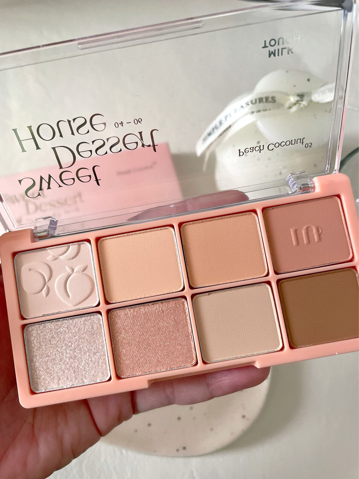 ビーマイスウィートデザートハウスパレット 05 Peach Coconut/Milk Touch/アイシャドウパレットを使ったクチコミ（2枚目）